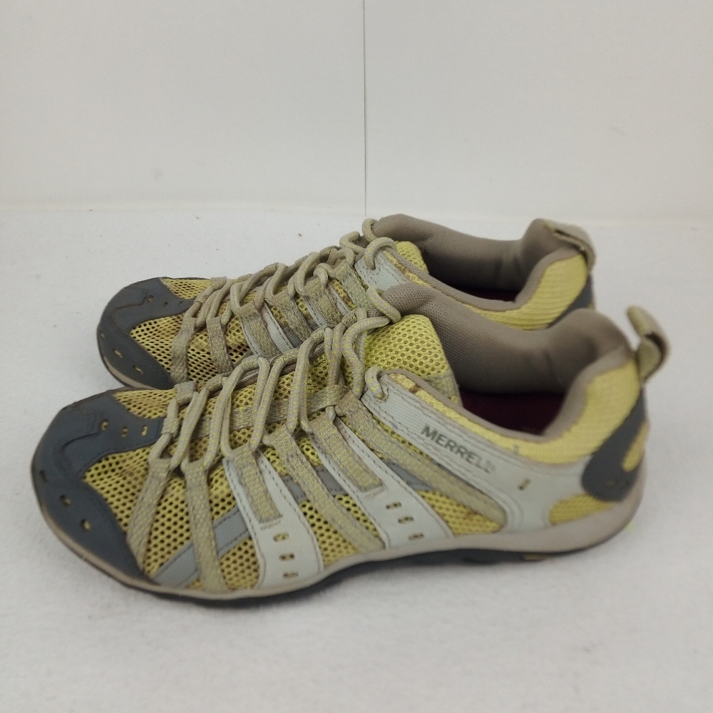 Merrell Mykos Lime Green Gray Mesh Trail shoes